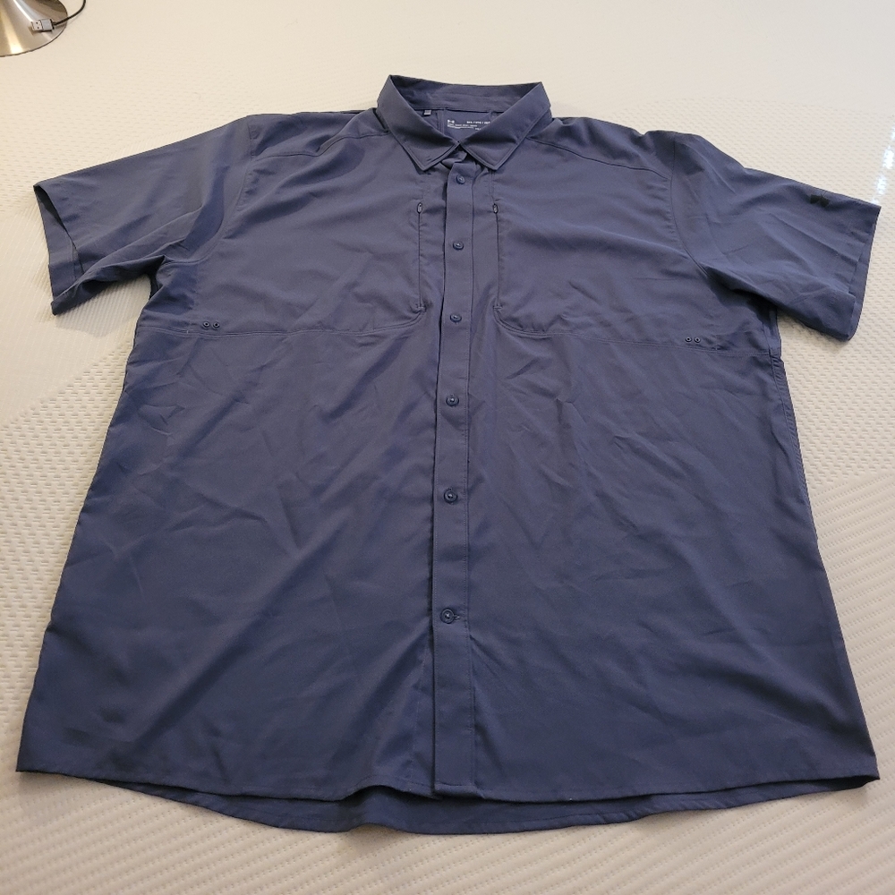 Under Armour Button Down Shirt 3XL Navy Blue